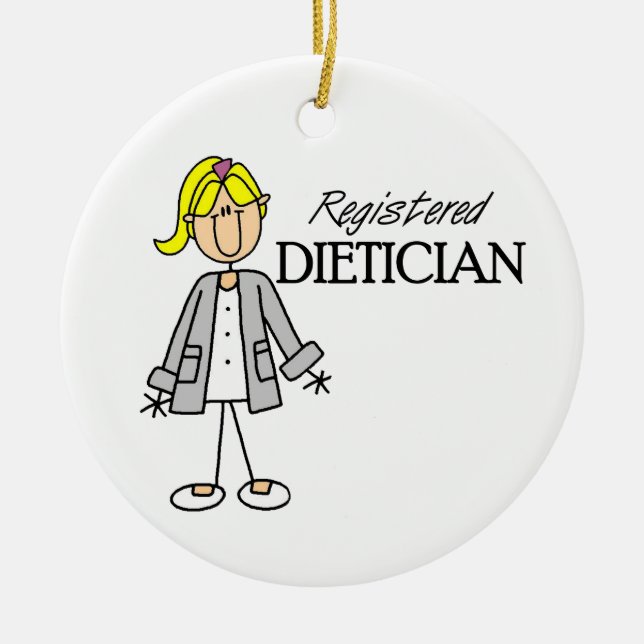 Registered Dietician Ceramic Tree Decoration (Front)