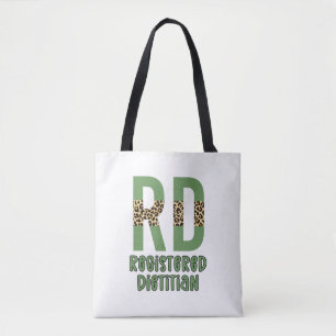 Registered Dietician Cheetah print RD Gifts Tote Bag