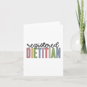 Registered Dietician Multicolored RD Gifts Card