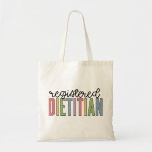 Registered Dietician Multicolored RD Gifts Tote Bag