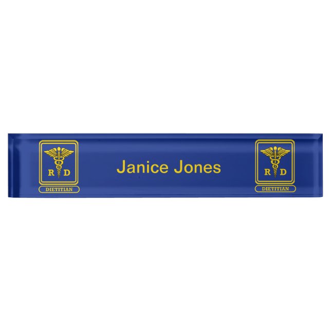 Registered Dietician Nameplate (Front)
