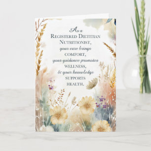 Registered Dietician Nutritionist Day Wildflowers Card