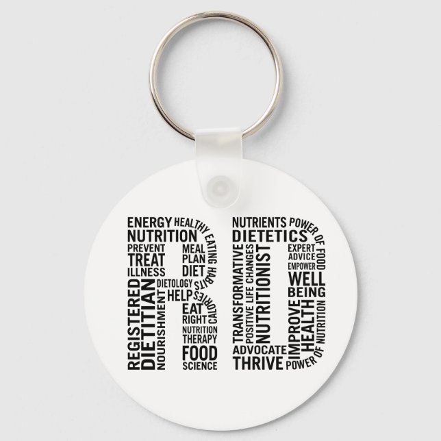 Registered Dietician RD Key Ring (Front)