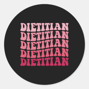 Registered Dietitian Nutritionist Dietician Dietit Classic Round Sticker