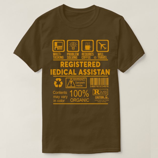 REGISTERED MEDICAL ASSISTANT NICE DESIGN 2017 T-Shirt (Design Front)