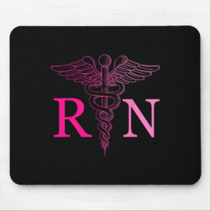 Registered Nurse Appreciation Pink Rn Nursing Tie Mouse Pad