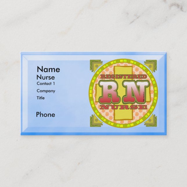 Registered Nurse  business cards (Front)