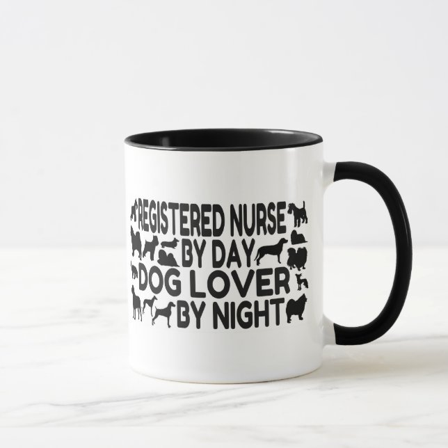 Registered Nurse by Day Dog Lover by Night Mug (Right)