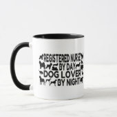 Registered Nurse by Day Dog Lover by Night Mug (Left)