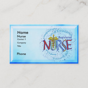Registered Nurse Caduceus Business Card