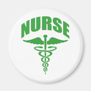 Registered Nurse Caduceus Green Magnet