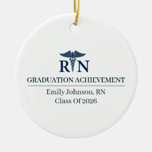 Registered Nurse Custom Name Since Year Ceramic Tree Decoration