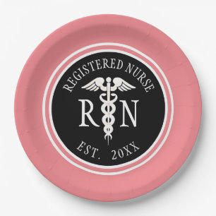 Registered Nurse Custom Year Graduation Party Paper Plate