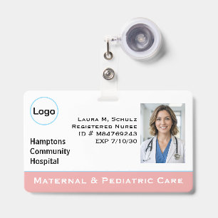 Registered Nurse Customisable Name Tag ID Badge