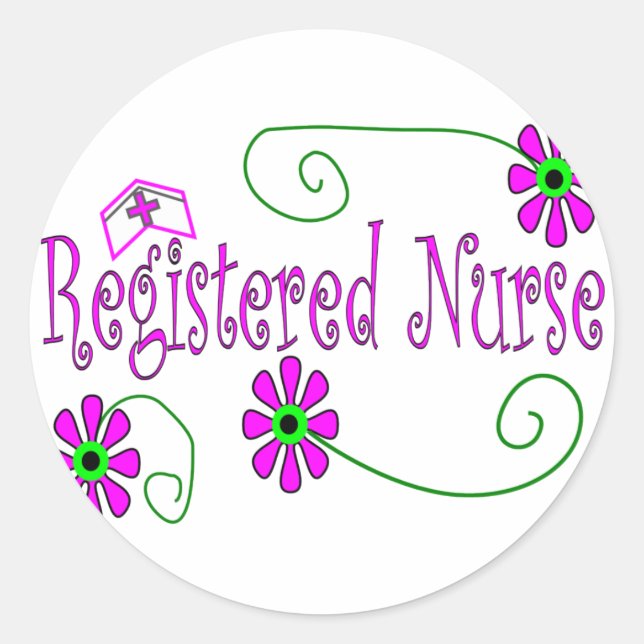 Registered Nurse gifts-- Classic Round Sticker (Front)