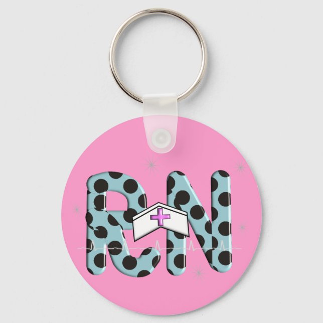 Registered Nurse Gifts "RN" Key chain (Front)