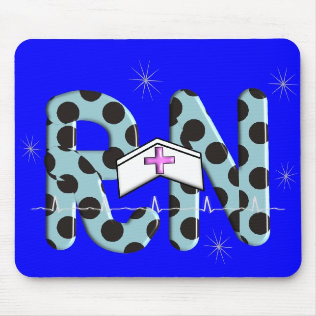 Registered Nurse Gifts "RN" Mouse Pad (Front)