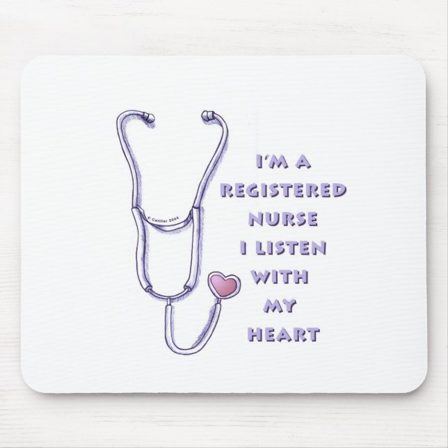 Registered Nurse Heart Mouse Pad (Front)