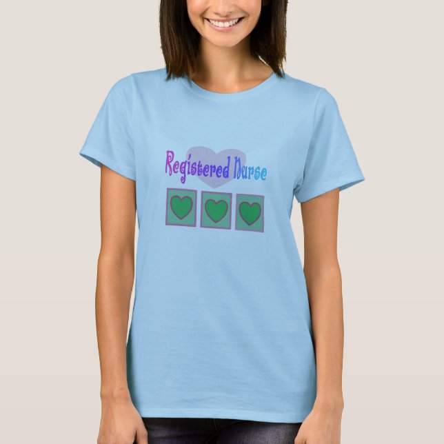 Registered Nurse HEARTS T-Shirt (Front)