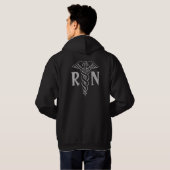 Registered nurse hoodie | RN with caduceus symbol (Back Full)