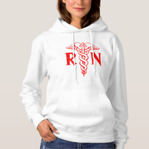 Registered nurse hoodies   RN with caduceus logo