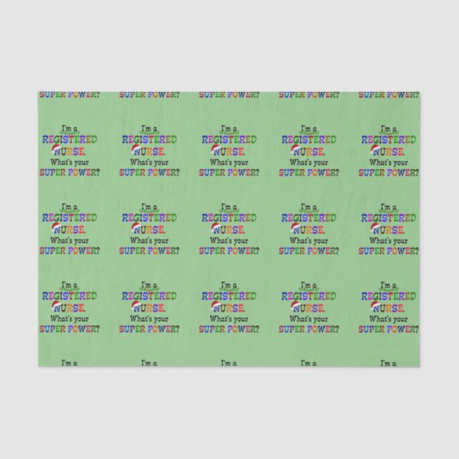 Registered Nurse, Humour, Christmas Tissue Paper (Front)