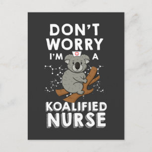 Registered Nurse Koala Qualified Medical Employee Postcard