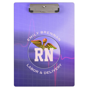 Registered Nurse   Labour & Delivery Custom Name Clipboard