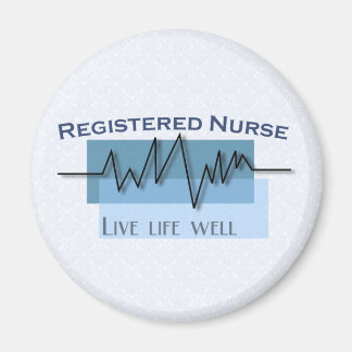 Registered Nurse Live Life Well Medical Logo Magnet