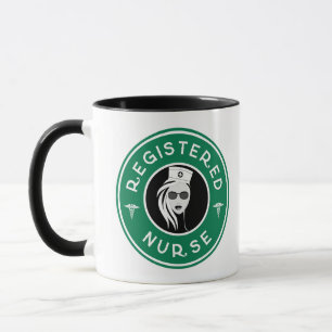 Registered Nurse Logo Badge Design Mug