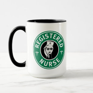 Registered Nurse Logo Badge Design Mug