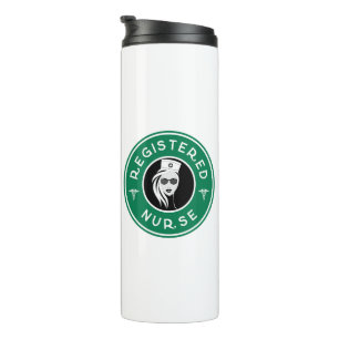 Registered Nurse Logo Badge Design Thermal Tumbler