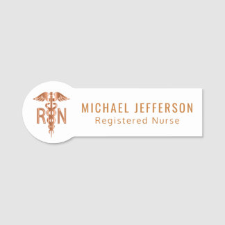 Registered Nurse - Logo - Orange Name Tag