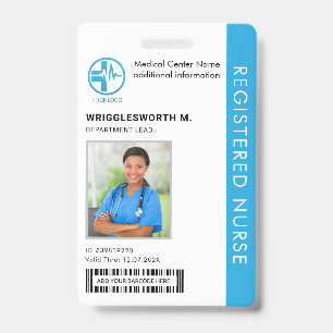 Registered Nurse Medical Centre Employee Photo ID Badge
