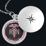 Registered Nurse - Medical Symbol Caduceus - Pink  Locket Necklace<br><div class="desc">Personalised Registered Nurse Medical Symbol Caduceus Pink Necklace ready for you to personalise. ✔Note: Not all template areas need changed. 📌If you need further customisation, please click the "Click to Customise further" or "Customise or Edit Design"button and use our design tool to resize, rotate, change text colour, add text and...</div>