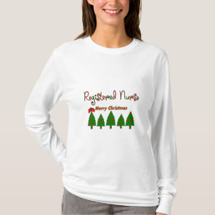 Registered Nurse MERRY CHRISTMAS TREES T-Shirt