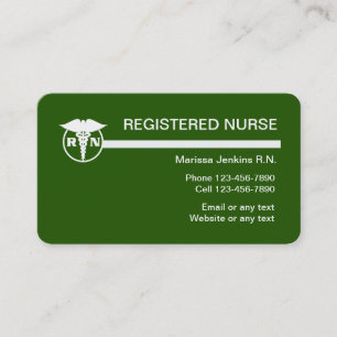 Registered Nurse Modern Business Cards