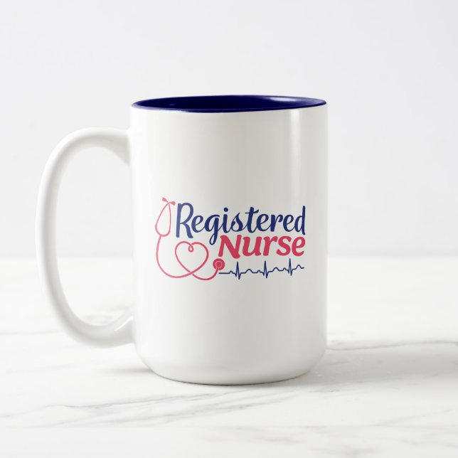 Registered Nurse Mug with EKG (Left)
