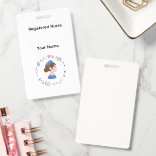 Registered Nurse Name Badge ID Badge