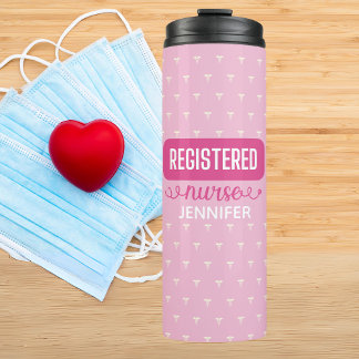 Registered Nurse Personalised Caduceus Thermal Tumbler