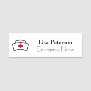 Registered nurse professional minimalist modern name tag