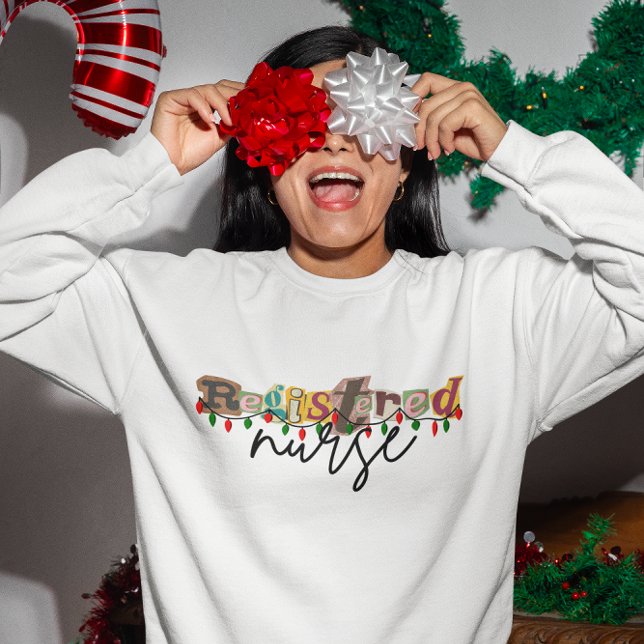 Registered nurse retro vintage scrapbooking style  sweatshirt (Registered nurse retro vintage scrapbooking style Christmas)
