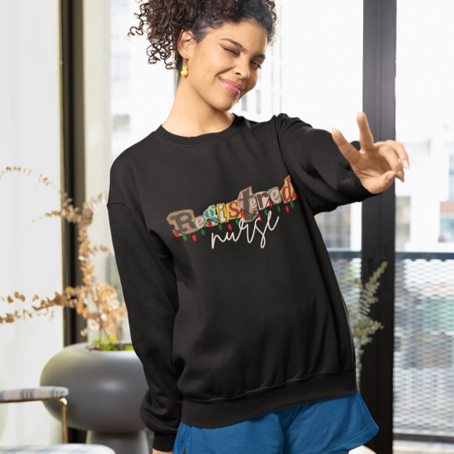 Registered nurse retro vintage scrapbooking style  sweatshirt (Registered nurse retro vintage scrapbooking style Charistmas)