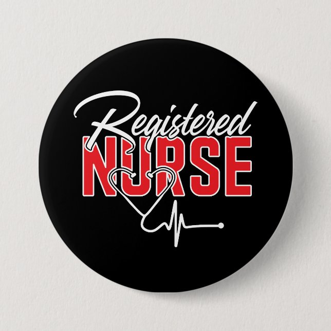 Registered Nurse RN 7.5 Cm Round Badge (Front)