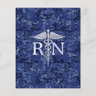 Registered Nurse RN Caduceus on Navy Camo Flyer