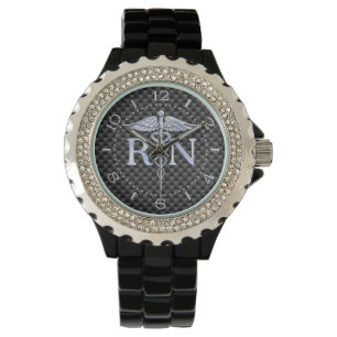 Registered Nurse RN Caduceus Snakes Dial Watch