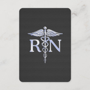 Registered Nurse RN Caduceus Snakes Enclosure Card