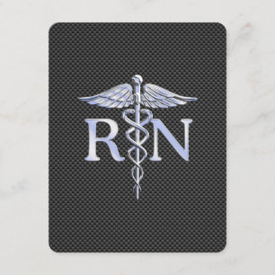 Registered Nurse RN Caduceus Snakes Enclosure Card