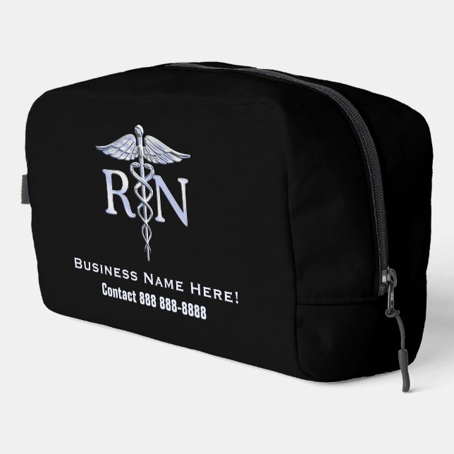 Registered Nurse RN Caduceus with text Dopp Kit (Right Corner)