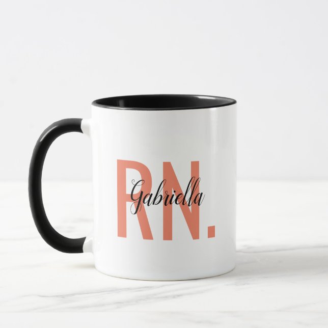 Registered Nurse RN Christmas Perzonalized Name  Mug (Left)